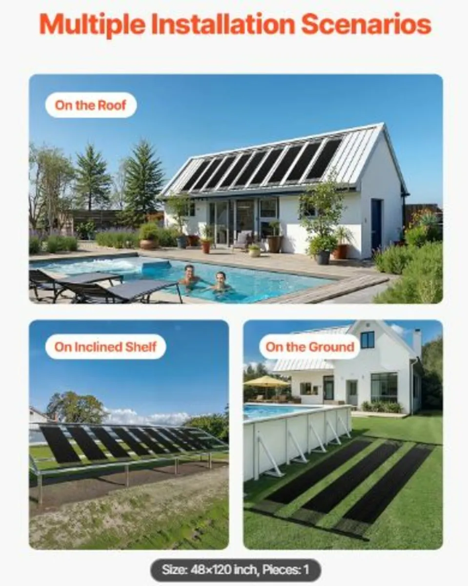 Solar Pool Heater,4x10 ft HDPE Pool Heating System - Image 3