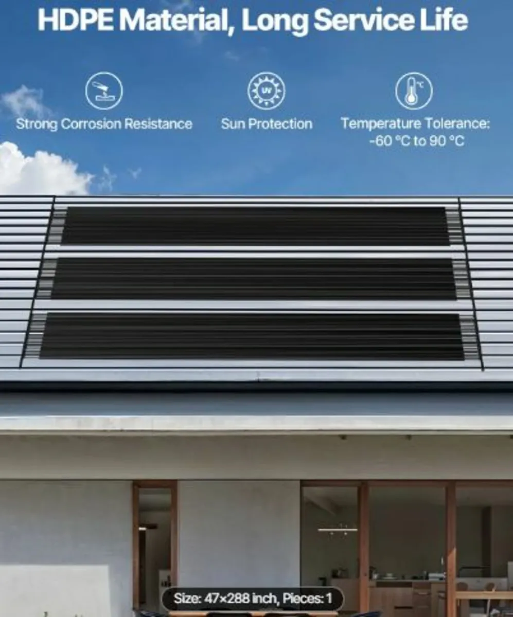 Solar Pool Heater,4x24 ft HDPE Pool Heating System - Image 2