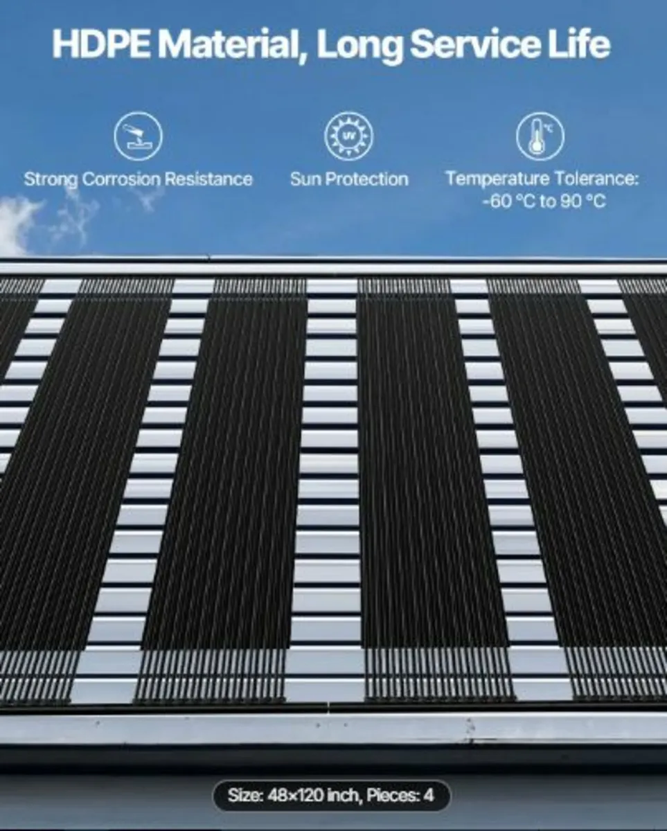 Solar Pool Heater,4x24 ft HDPE Pool Heating System - Image 4