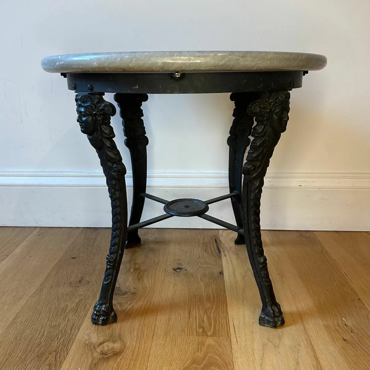 19th Century Circular Marble Top Coffee Table with - Image 4