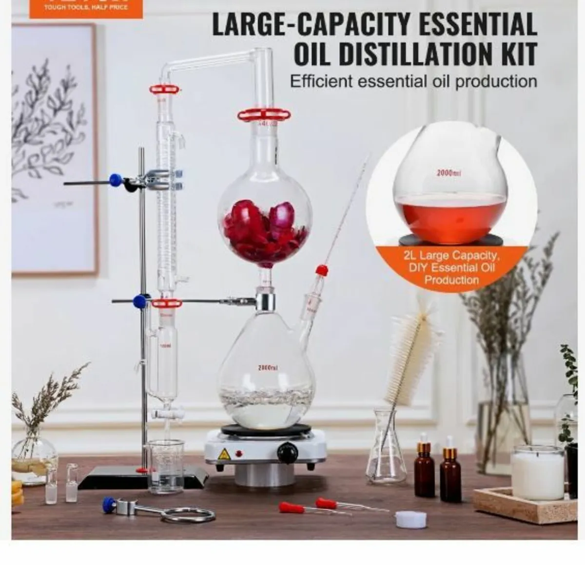 Essential Oil Distillation Kit, 2000ml - Image 3