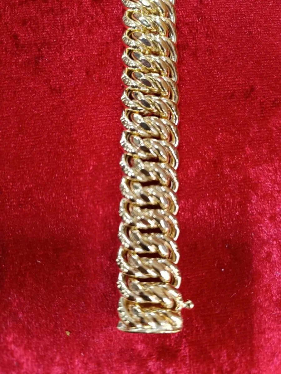 9k Yellow Gold Byzantine Bracelet , Brand New - Image 3