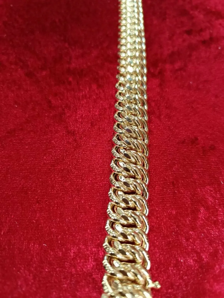 9k Yellow Gold Byzantine Bracelet , Brand New - Image 4