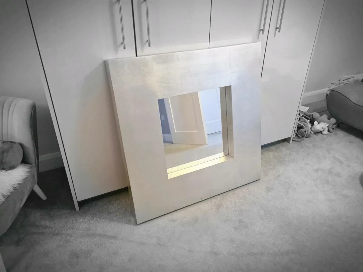 Large Silver Mirror - Image 1