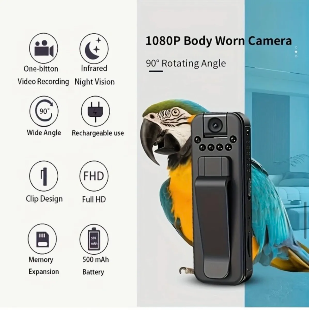 Action camera body camera - Image 1