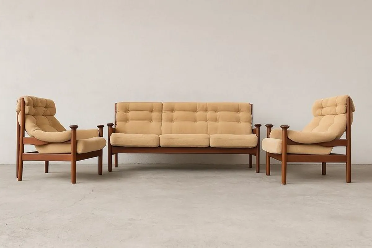 sofa set mid century vintage retro - Image 1