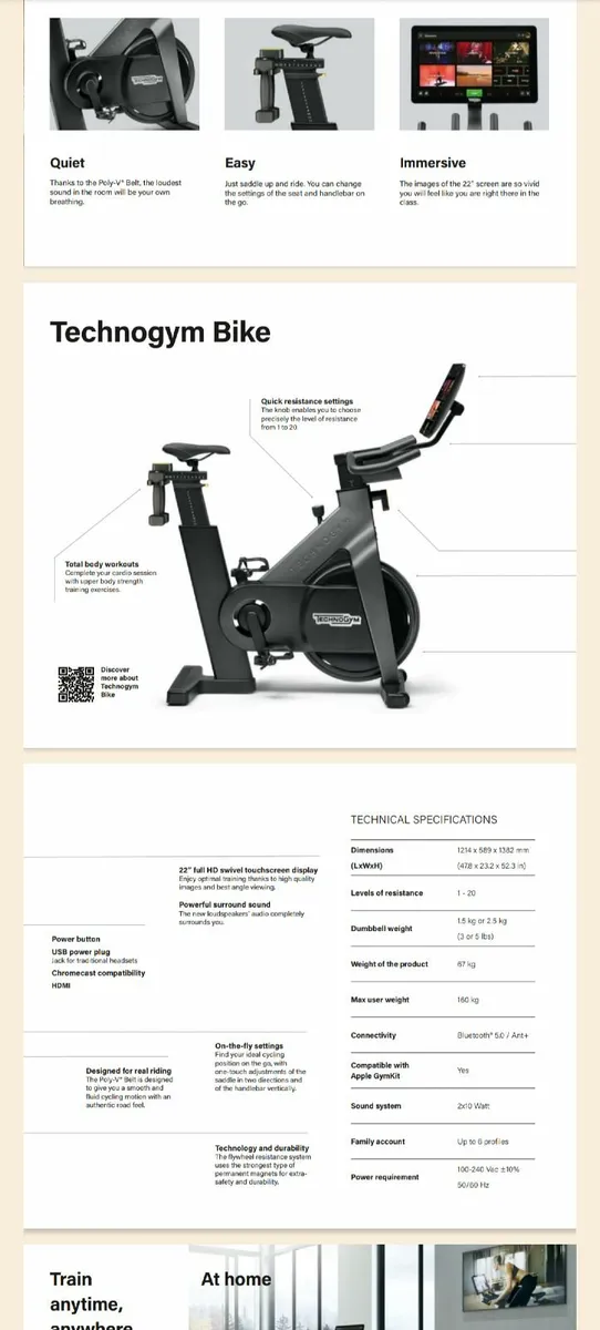 Technogym Exercise Bike like Peleton - Image 2