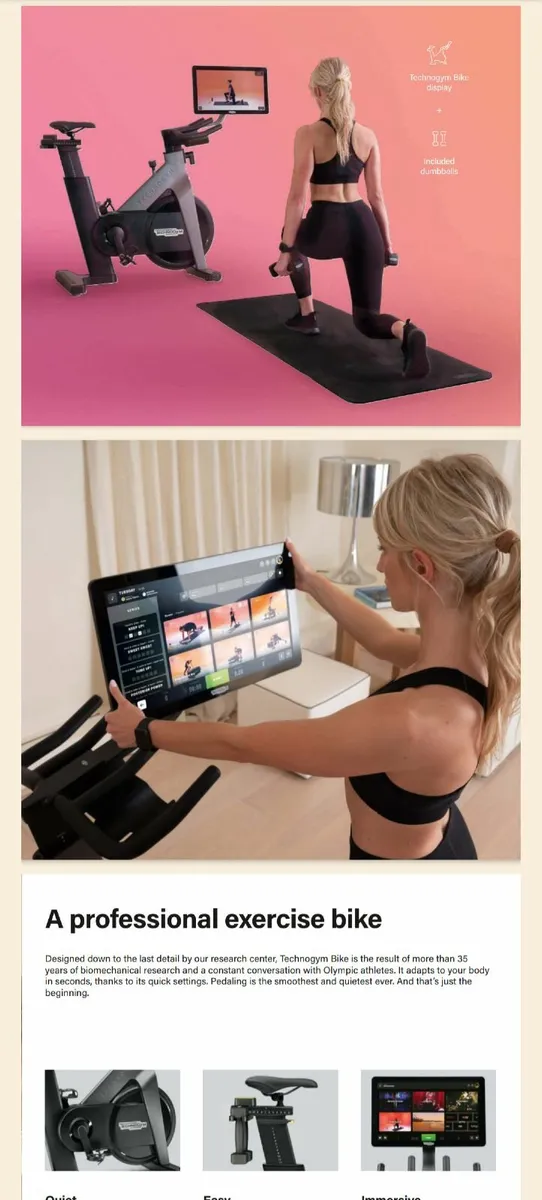 Technogym Exercise Bike like Peleton - Image 3