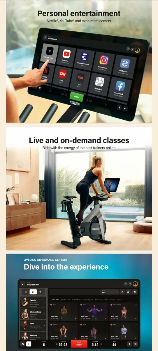 Technogym Exercise Bike like Peleton - Image 4