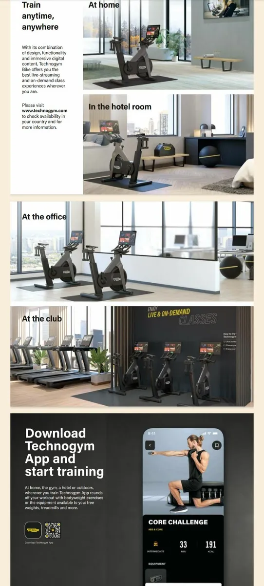 Technogym Exercise Bike like Peleton - Image 1