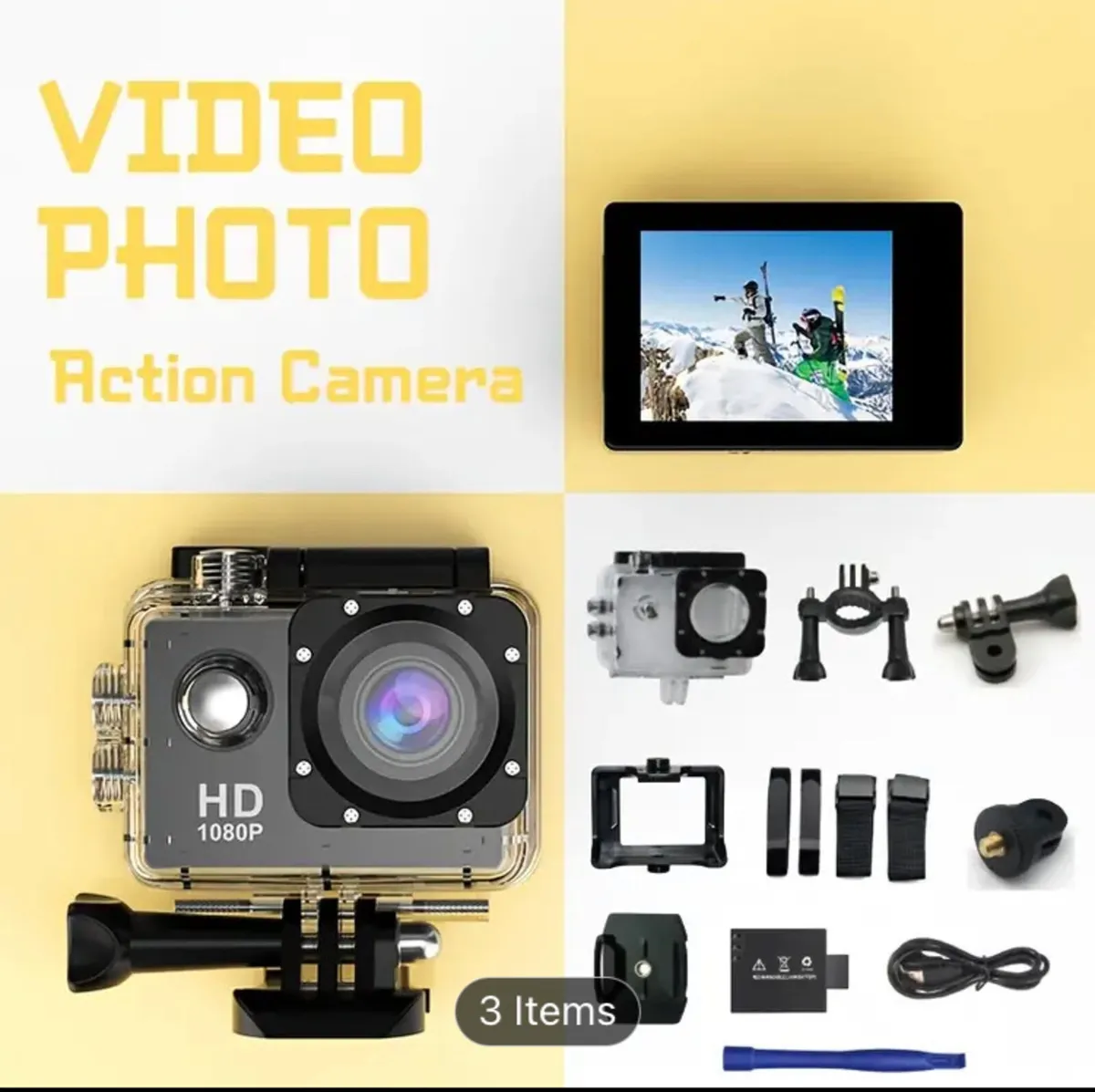 Action camera waterproof body camera - Image 1