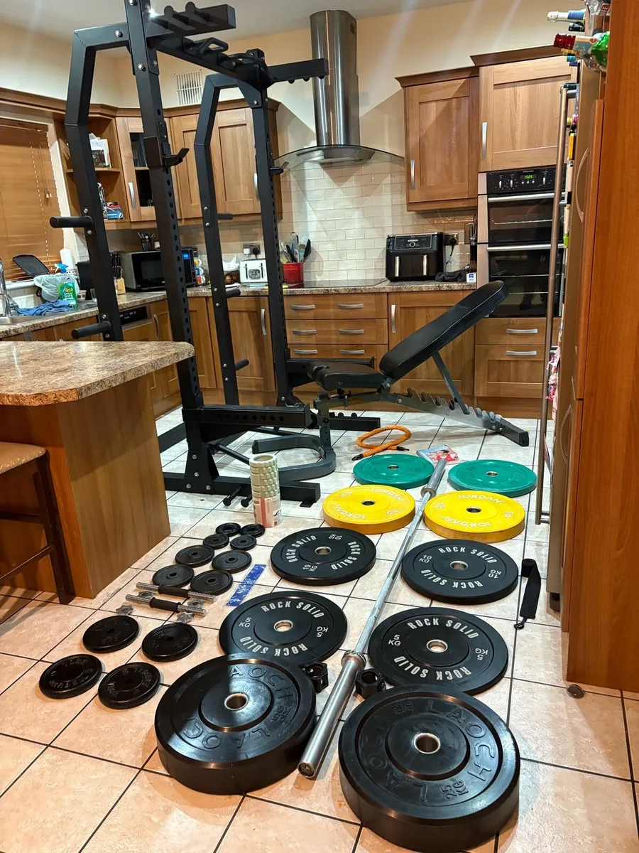 READ, FULL COMMERCIAL GYM SET. HUGE HEAVY RACK!!! - Image 1