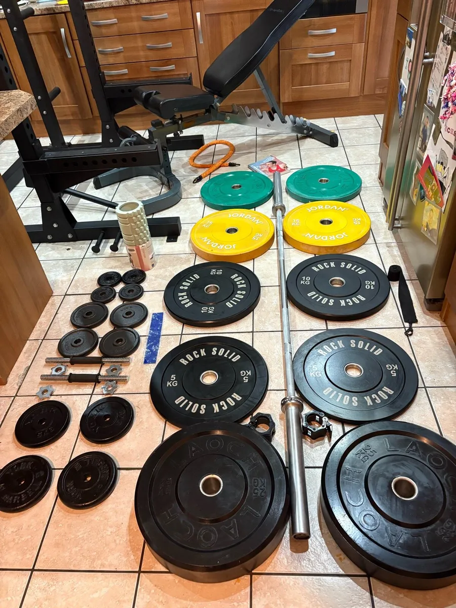 READ, FULL COMMERCIAL GYM SET. HUGE HEAVY RACK!!! - Image 2