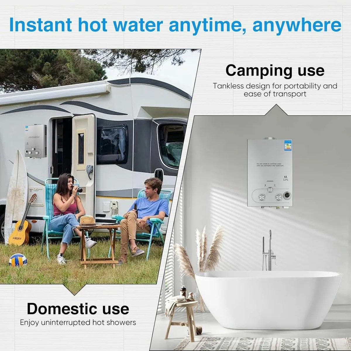 18L LPG Gas Propane Instant Water Boiler - Image 4