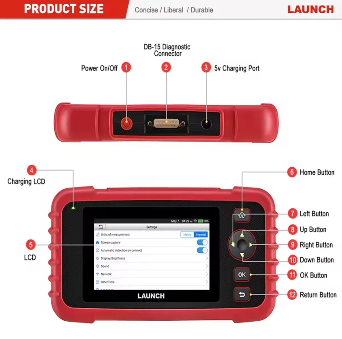 LAUNCH CRP123X V2.0 OBD2 Scanner Car Code Reader - Image 2