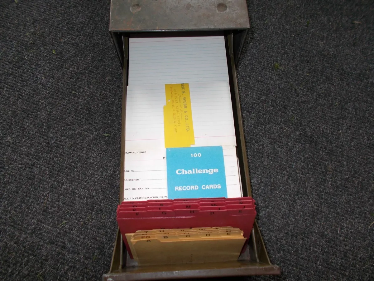 1960's Index card Filing Drawer - Image 2