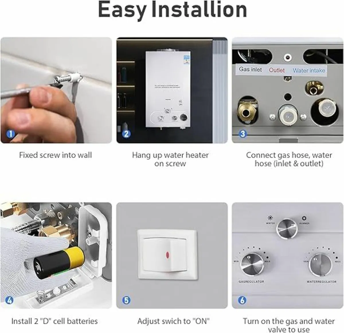 12L Tankless LPG Gas Water Heater for Camping - Image 3