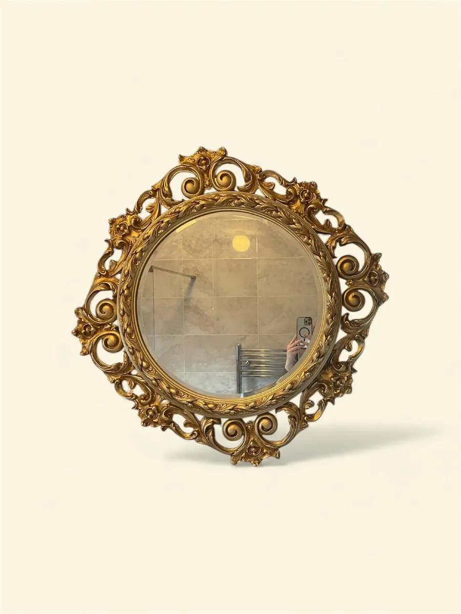 Gilt Mirror by Peers Art Circa 1970 - Image 1