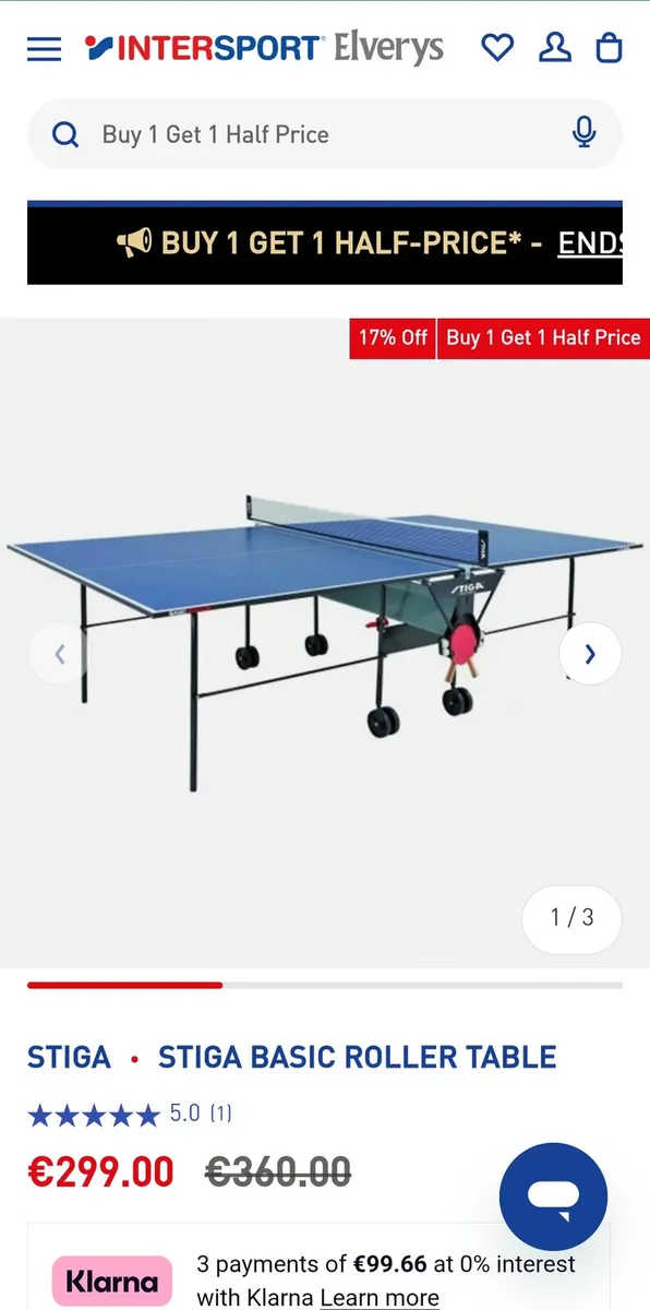 Stiga Table Tennis Table in Brand New Condition