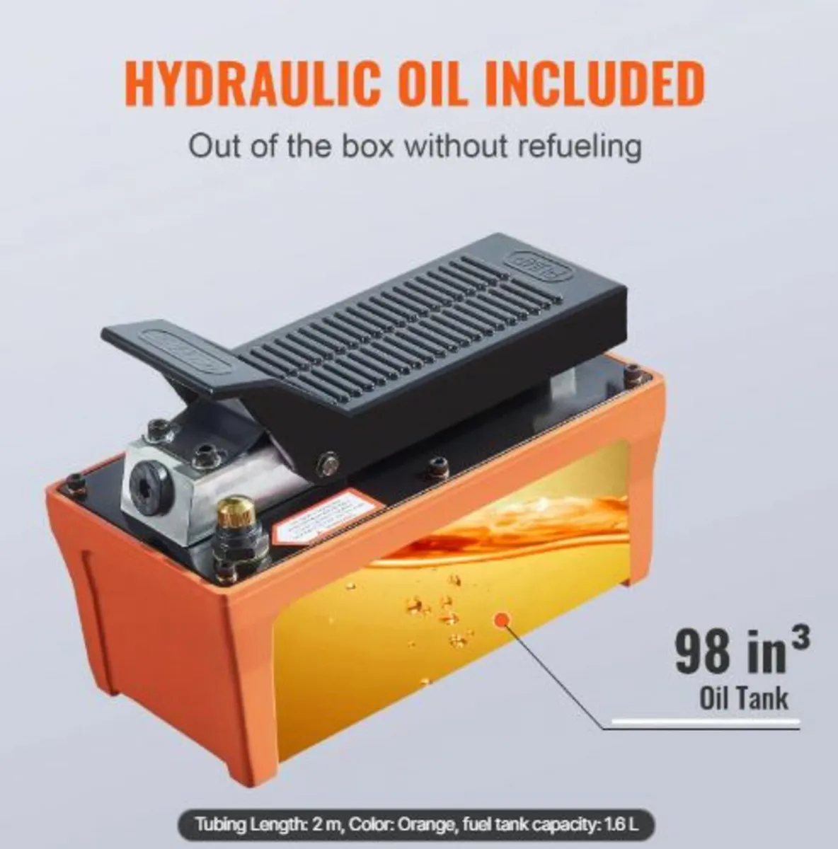 Air Hydraulic Pump,6895 bar1.9L Reservoir,NPT 10mm - Image 3