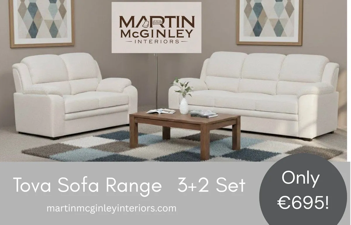 Tova 3+2 Sofa Set Free Delivery - Image 1