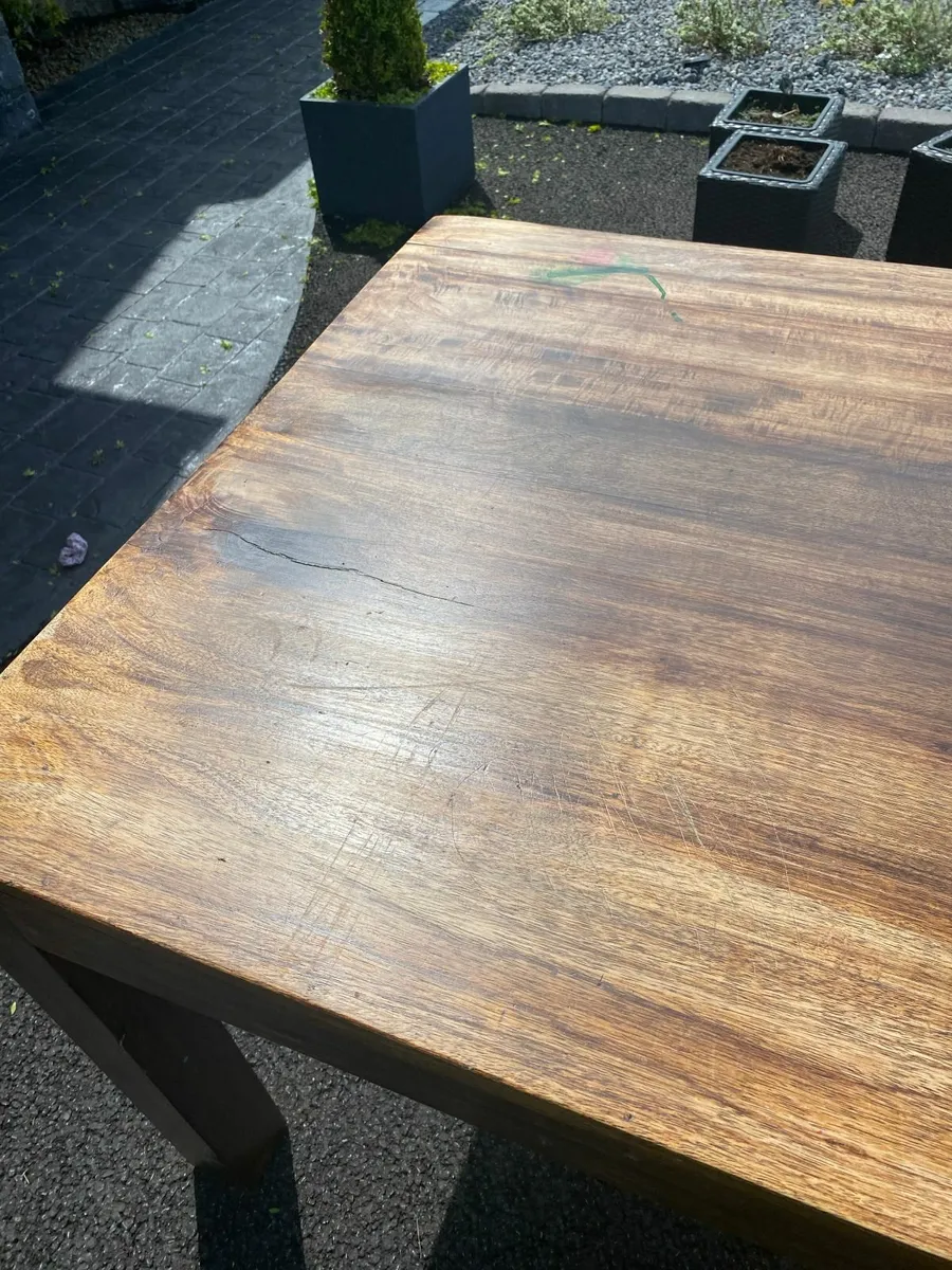 Dark Mango Large Dining Table 6ft (180cm) - Image 1