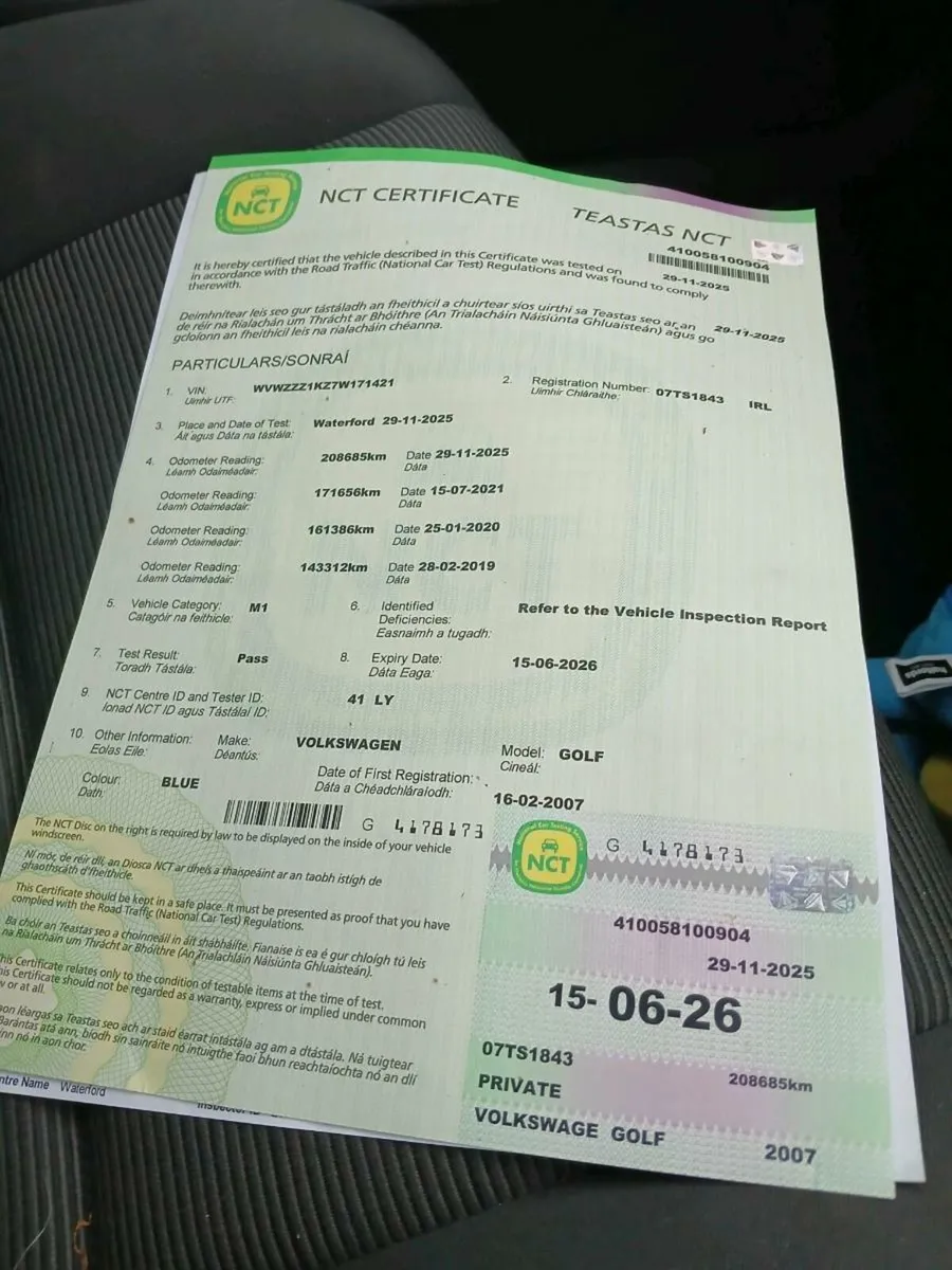 MK5 GOLF NEW NCT TODAY LOW KMS TWO KEYS - Image 2