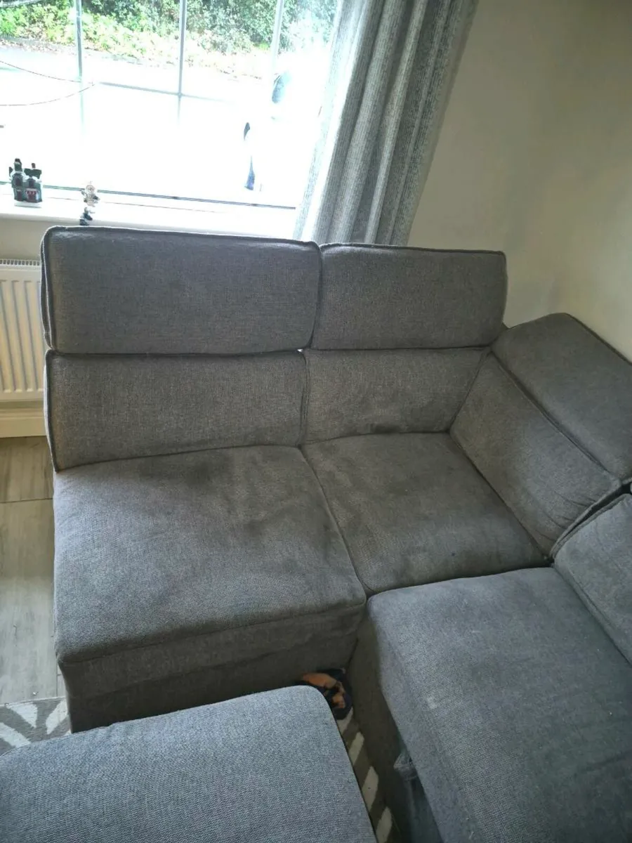 Corner Sofa Bed and Ottoman - Image 2