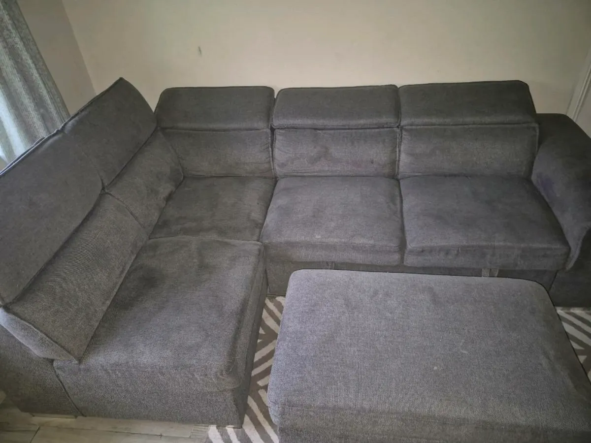 Corner Sofa Bed and Ottoman - Image 3