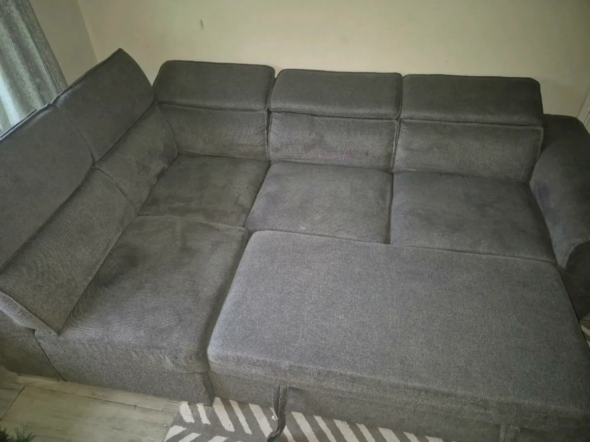 Corner Sofa Bed and Ottoman - Image 4