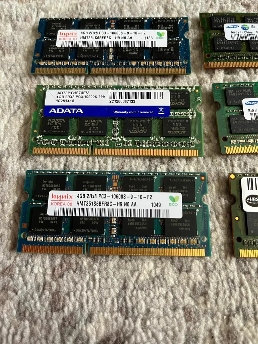 Lot of 20 RAM, DDR3 4GB (12800S, 10600S) - Image 1