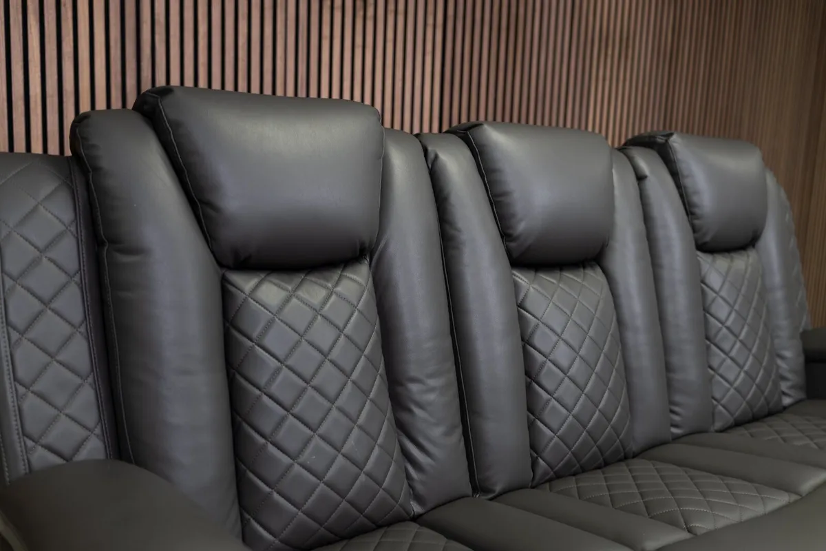 Ashbyrne Dark Grey Electric Leather Recliner Sofa - Image 4