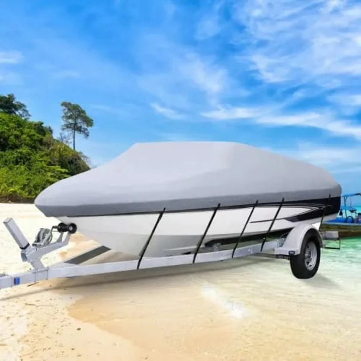 Waterproof Boat Cover, 609.6 cm-670.6 cm Trailerab - Image 1