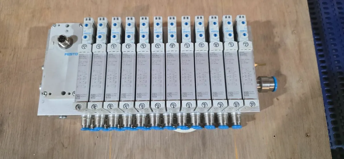 Festo Manifold and 12 Valves - Image 1