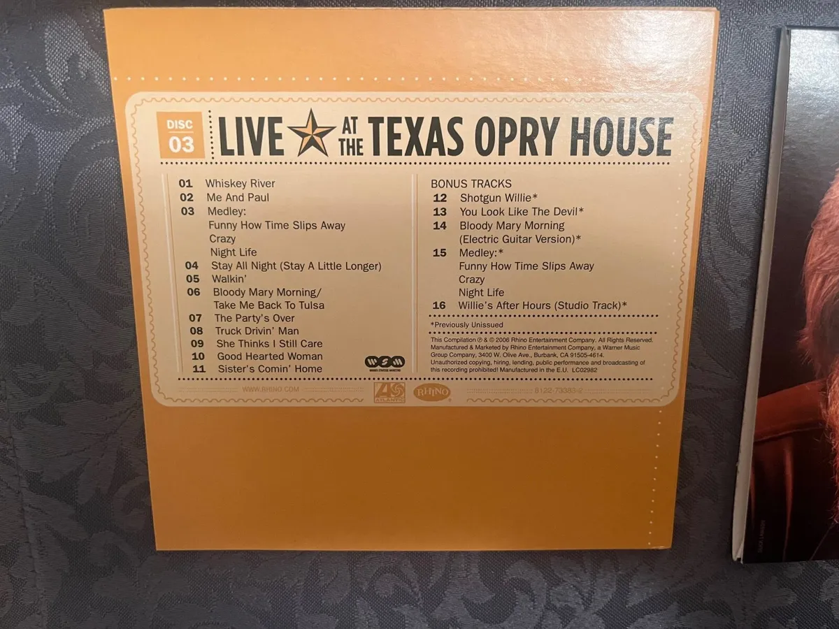 Willie Nelson "The Atlantic Sessions" 2006 CD Boxs - Image 2