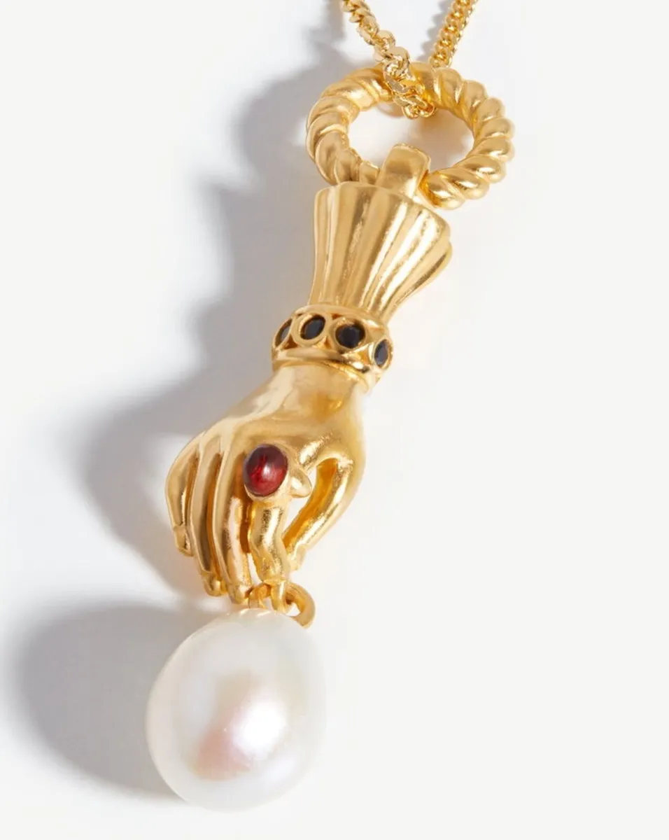 Missoma x Harris Reed Handpicked Pearl Necklace. - Image 1