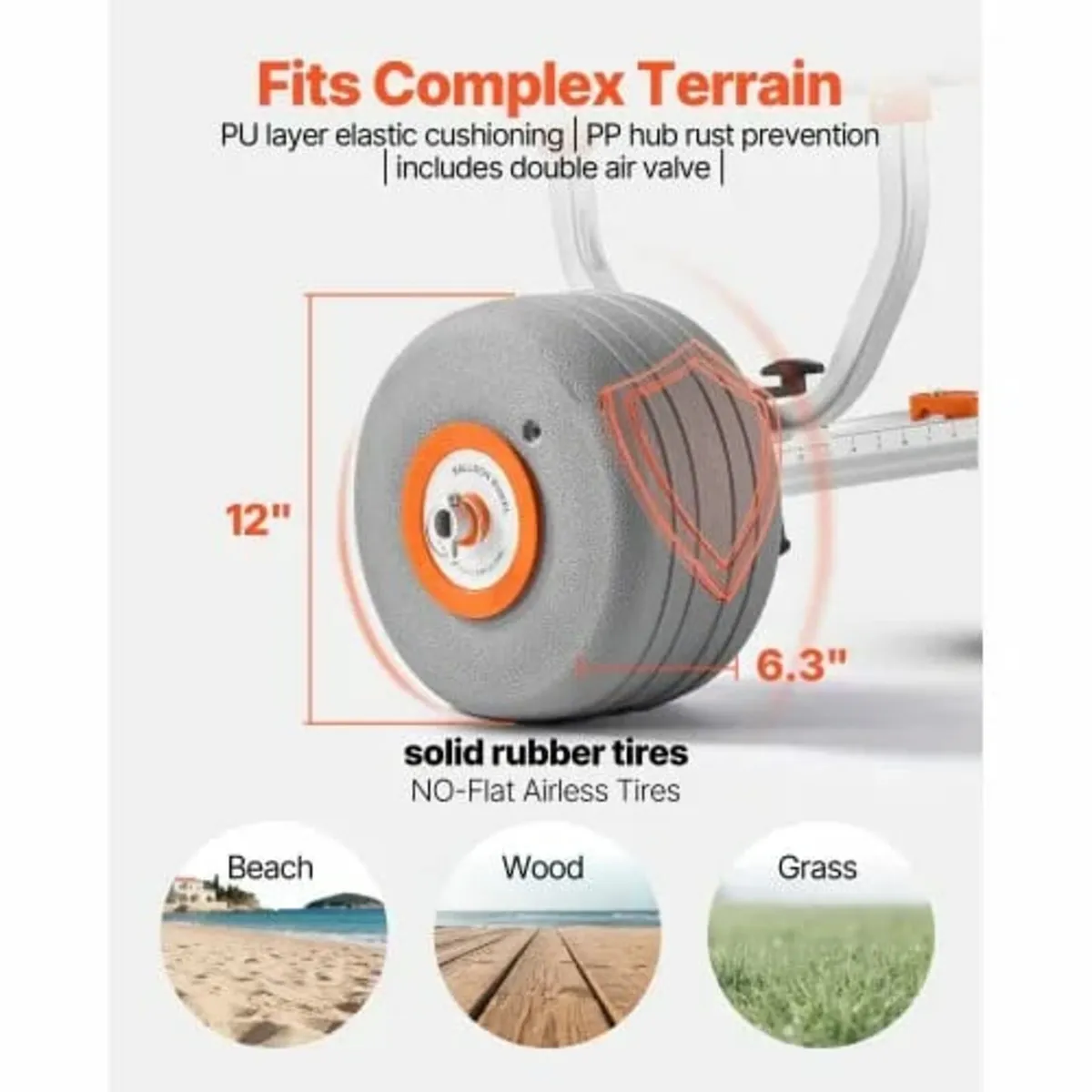 Kayak Cart, 158.8 kg Load Capacity, Kayak Trolley - Image 3