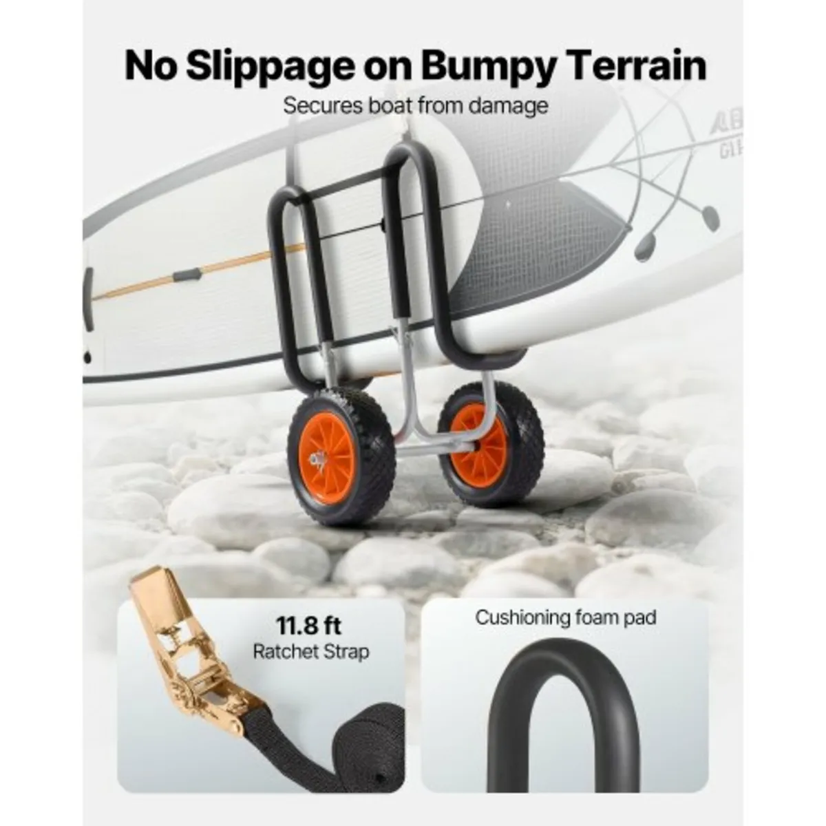 Kayak Cart, 68.0 kg Load Capacity, Stand Up Paddle - Image 2