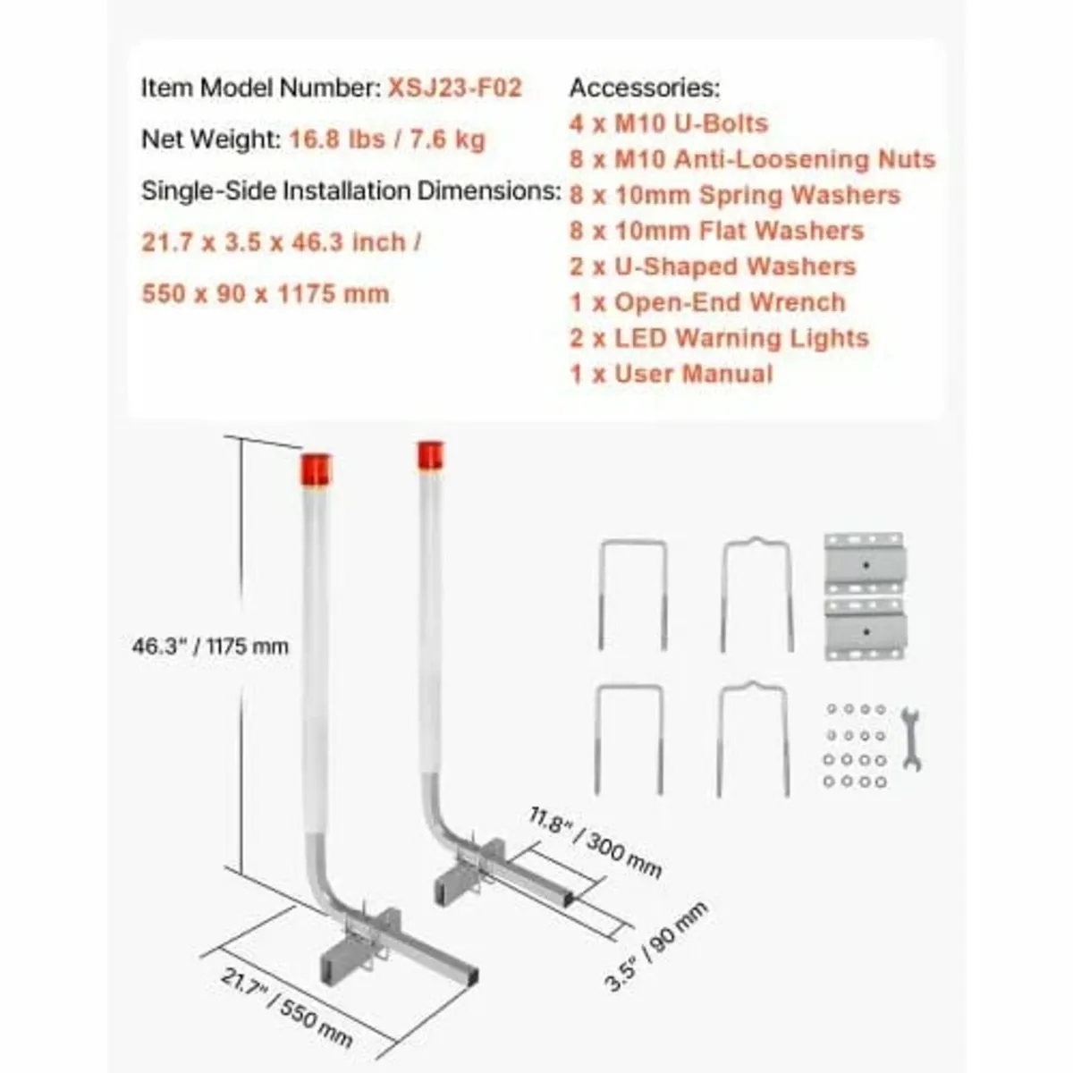 Boat Trailer Guide, 1016mm with LED Light Trailer - Image 3