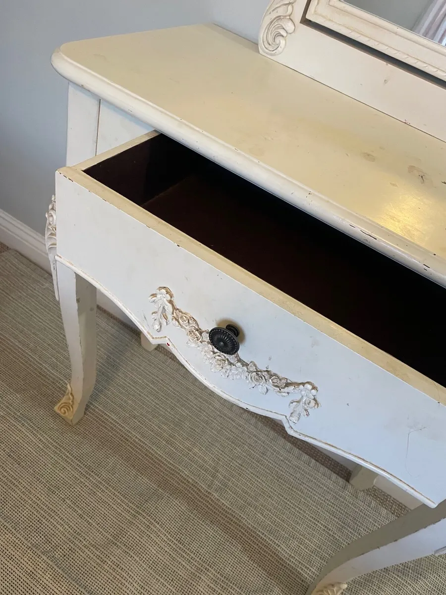 Sweet French style vanity dresser white one drawer - Image 3