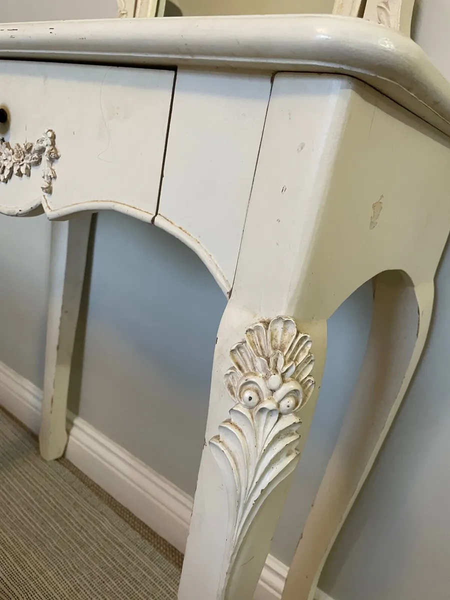 Sweet French style vanity dresser white one drawer - Image 4