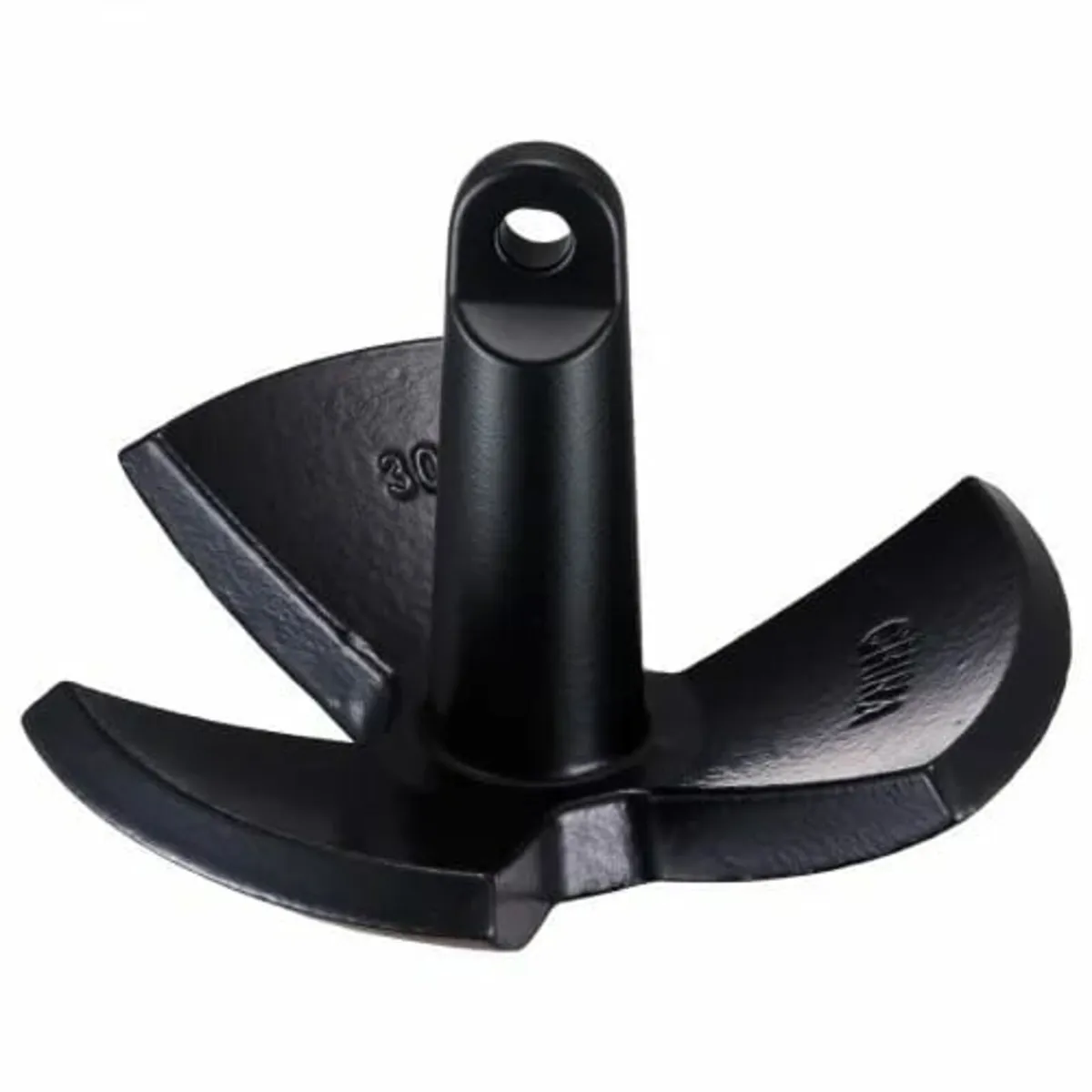 River Anchor, 30 LBS Boat Anchor Cast Iron Black V - Image 1