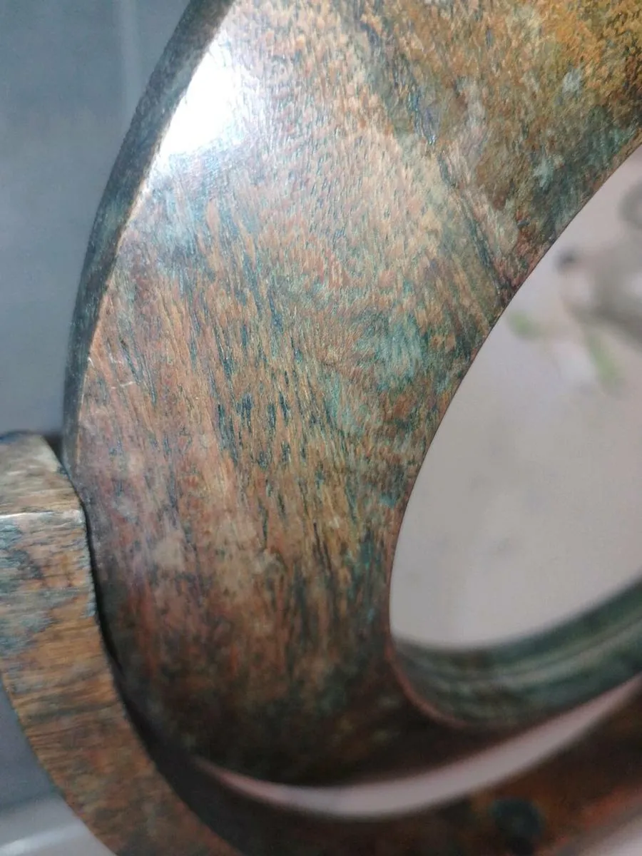 vintage vanity mirror walnut - Image 3