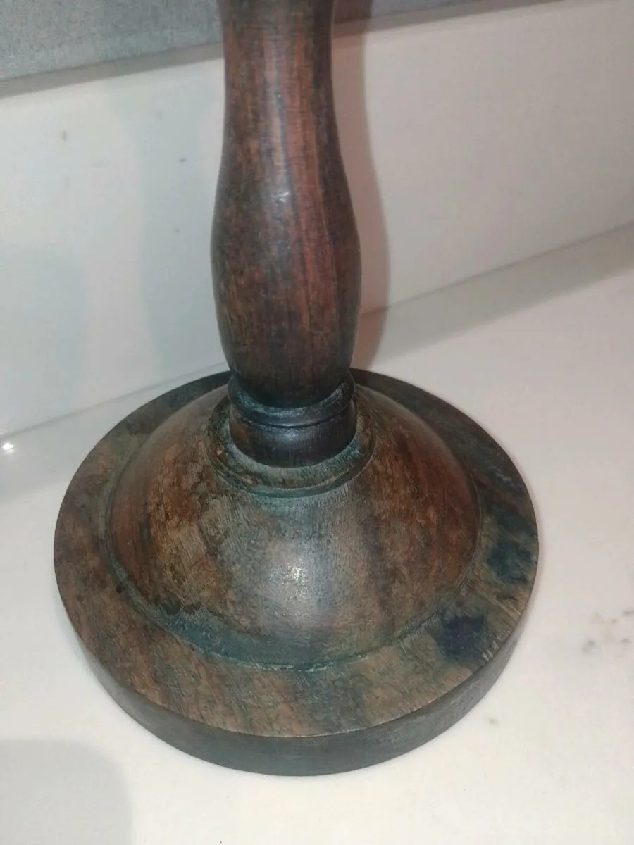 vintage vanity mirror walnut - Image 4