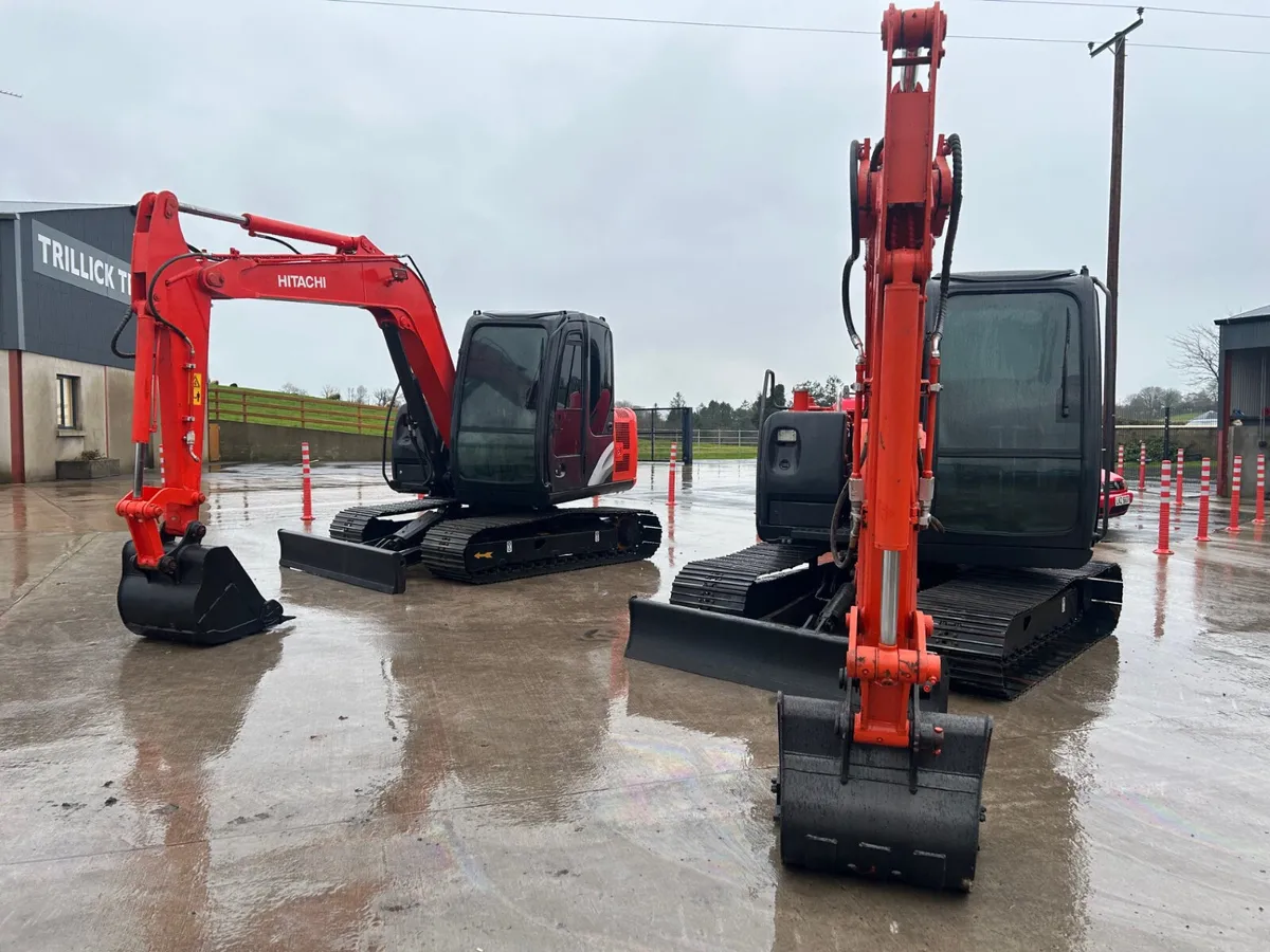 x2 (2014) Hitachi Zaxis 60 C/W New Wide Tracks - Image 4