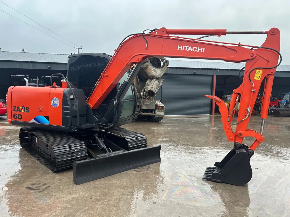 x2 (2014) Hitachi Zaxis 60 C/W New Wide Tracks - Image 3