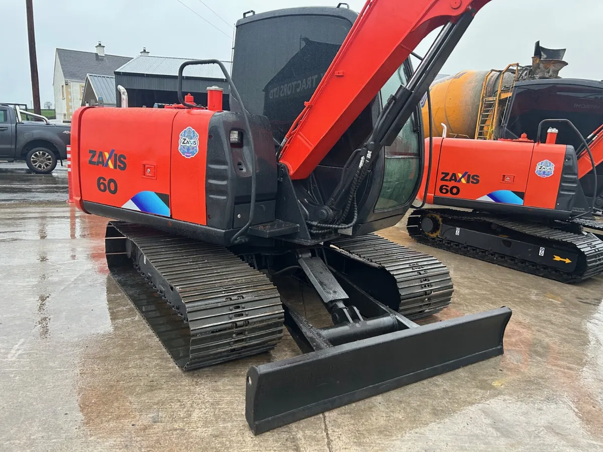 x2 (2014) Hitachi Zaxis 60 C/W New Wide Tracks - Image 2