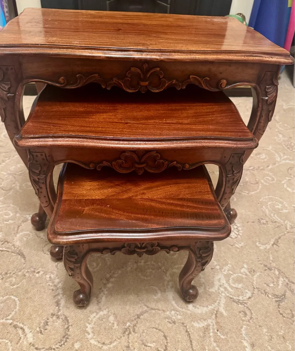 Antique Nest of Tables - Image 3