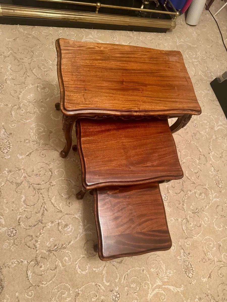 Antique Nest of Tables - Image 4