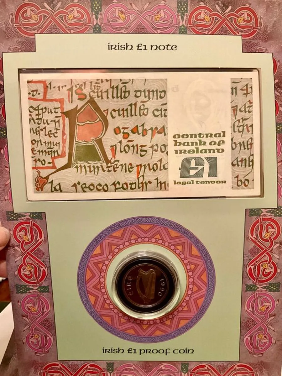 Irish Queen Maeve Pound Bank Note & Proof Coin Set - Image 2